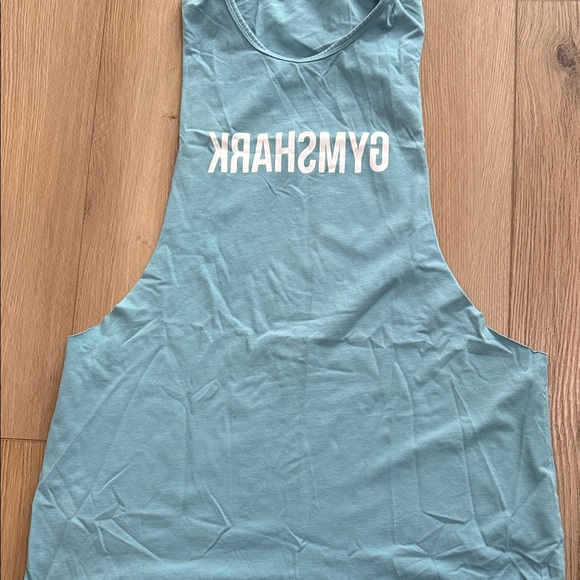 Gymshark Tank Tops in Black, Gray, Blue, and Tanish olive like new Sz L 5 shirts - Picture 5 of 6